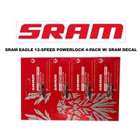 SRAM Eagle PowerLock Chain Connector 12-speed Chain Link w/ SRAM DECAL - Available in 2-PACK and 4-PACK - B077CYKWDV